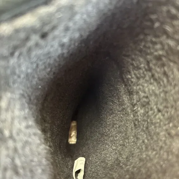 Coach Janelle Turnlock Black Suede & Shearling Boot Size 6.5B - Picture 3 of 16